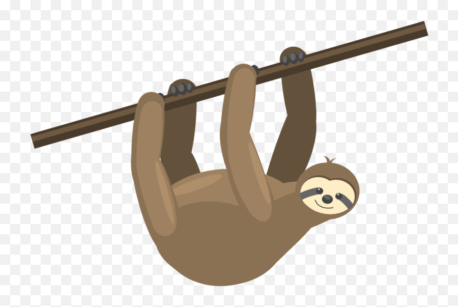 Transparent Background Sloth Clipart Free - Sloth Clipart Png Emoji,Sloth Emoji