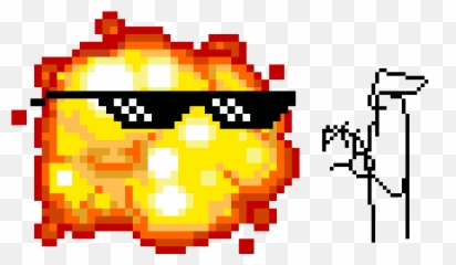 Pixilart - He Farted On Fire By Furretfred 8 Bit Explosion Png Emoji,Fire Emoticon