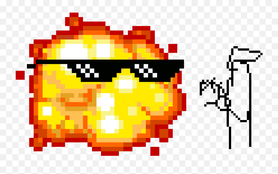 Pixilart - He Farted On Fire By Furretfred 8 Bit Explosion Png Emoji,Fire Emoticon