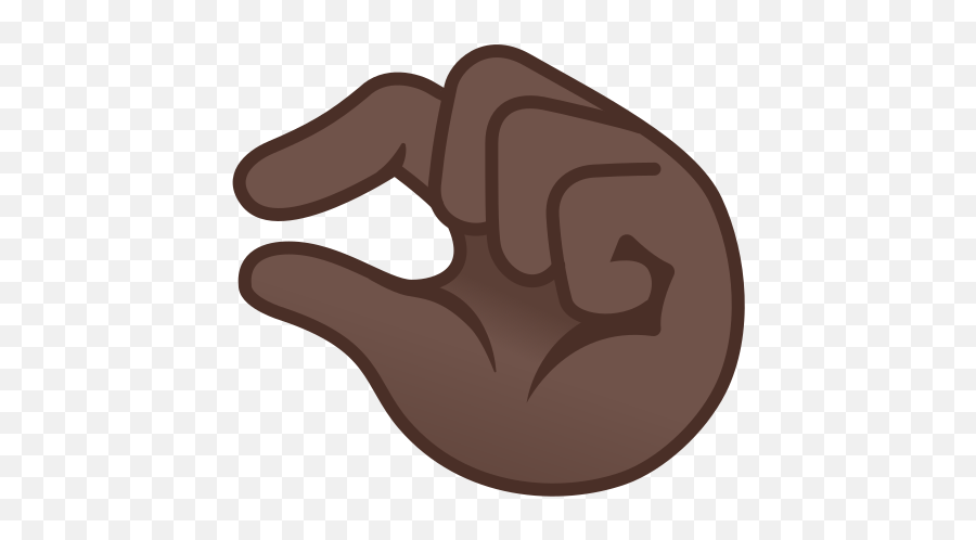 Dark Skin Tone Emoji - Pinching Hand Brown Emoji,Pinching Hand Emoji