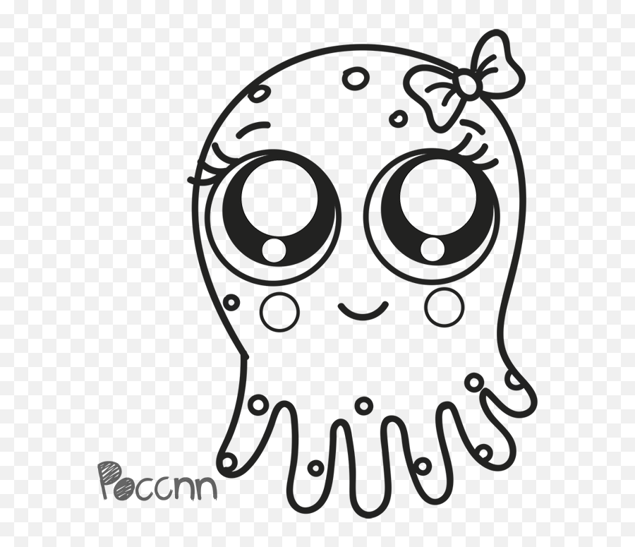 Cute Jellyfish Drawing Free Download On Clipartmag - Easy Cute Jellyfish Drawing Emoji,Blobfish Emoji