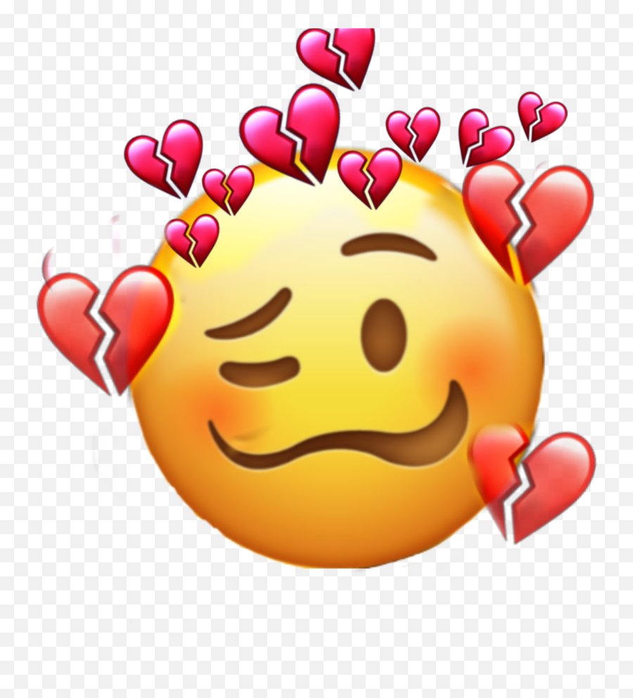 Weird Heart Sticker - Happy Emoji,Break Up Emoji