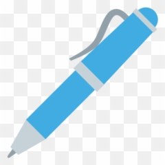 Lower Left Ballpoint Pen Emoji For Facebook Email Sms - Pen Clipart Bw,Pen Emoji