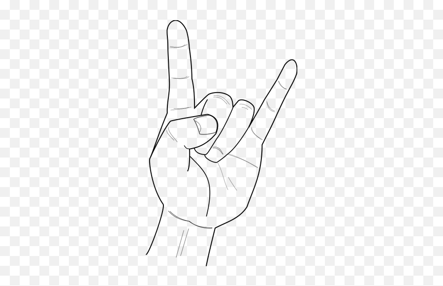Sign Of The Horns Vector Image - Metal Hand Sign Png Emoji,Metal Fingers Emoji