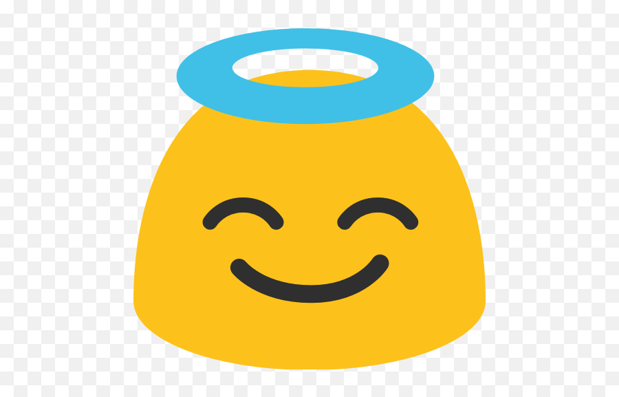 Smiling Face With Halo Emoji For Facebook Email Sms - Android,Smiling Emoji