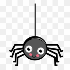 Library Of Hanging Spider Picture Black - Cute Clipart Emoji