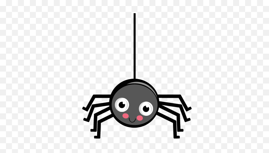 Library Of Hanging Spider Picture Black - Cute Spider Clipart Emoji,Crutches Emoji
