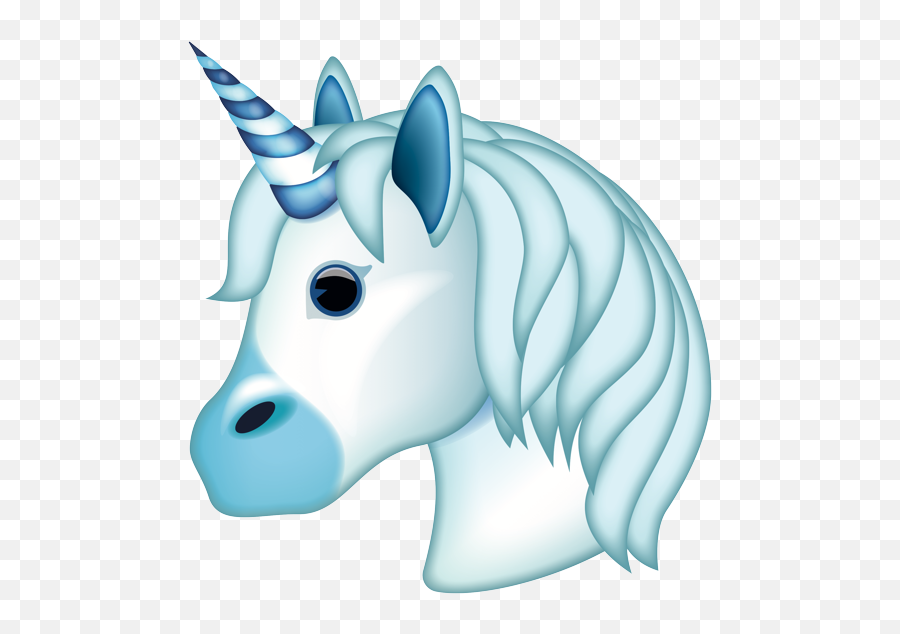 Blue Unicorn Face - Illustration Emoji,Unicorn Face Emoji