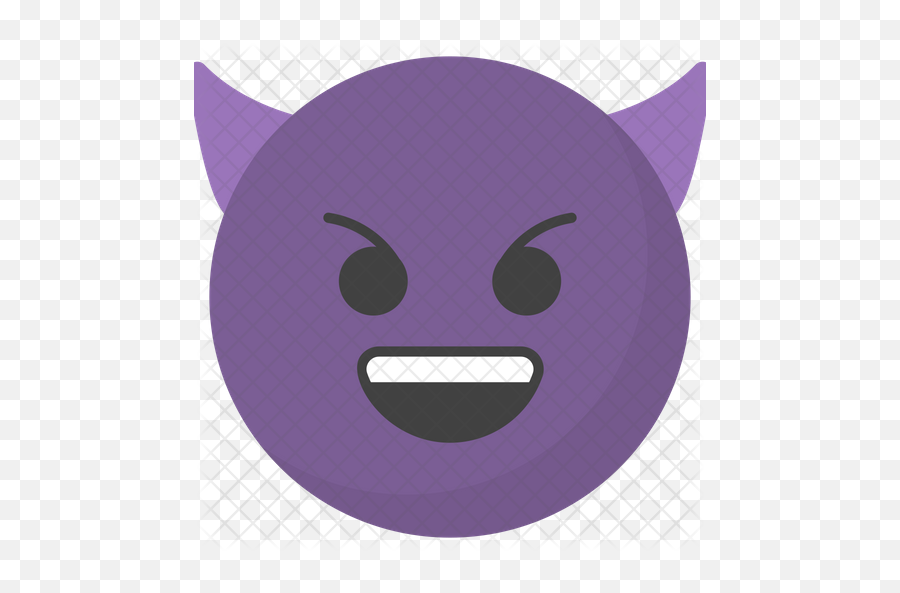 Devil Face Emoji Icon - Cartoon,Devil Face Emoji