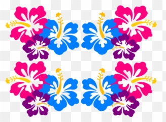 Flowers Clip Art Borders Free Clipart - Hibiscus Clip Art Emoji,Hawaiian Flower Emoji
