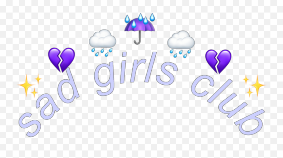Sadgirl Sadgirlsclub Sad Rain Cloud - Thallium Hydride Emoji,Rain Cloud Emoji
