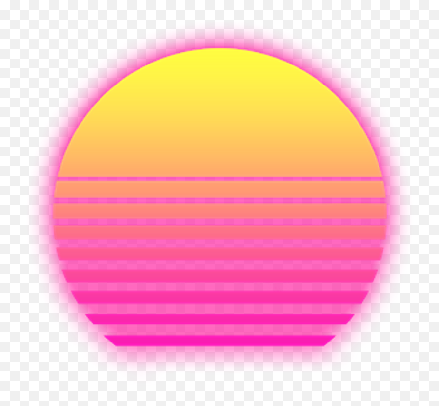 Transparent Aesthetic Vaporwave Png Circle - Transparent Vaporwave Sun Emoji,Vaporwave Emoji