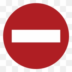 No Entry Road Sign Png Emoji