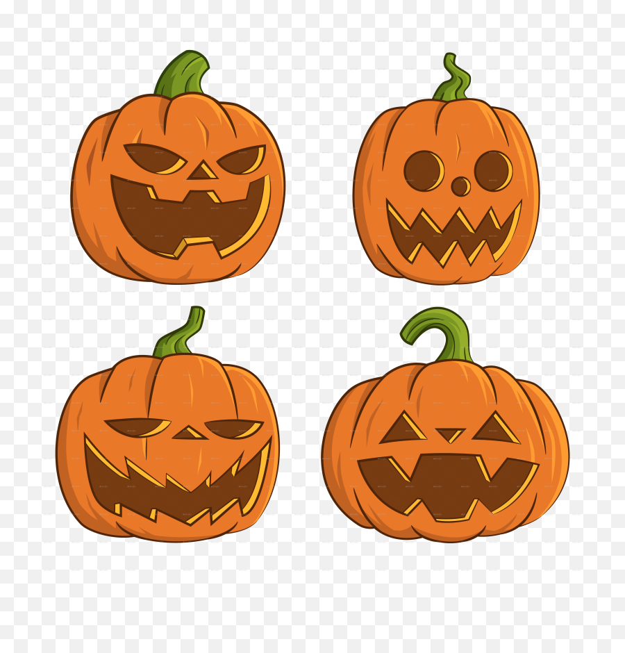 Jackolantern Vector Carved Pumpkin Transparent U0026 Png Clipart - Cartoon Pumpkin Png Emoji,Pumpking Emoji