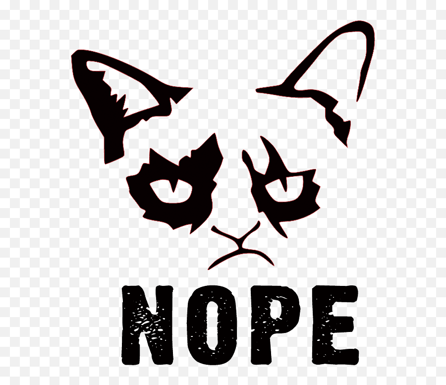 Cool Funny Pretty Custom No - Grumpy Cat Pumpkin Carving Stencils Emoji,Grumpy Cat Emoji