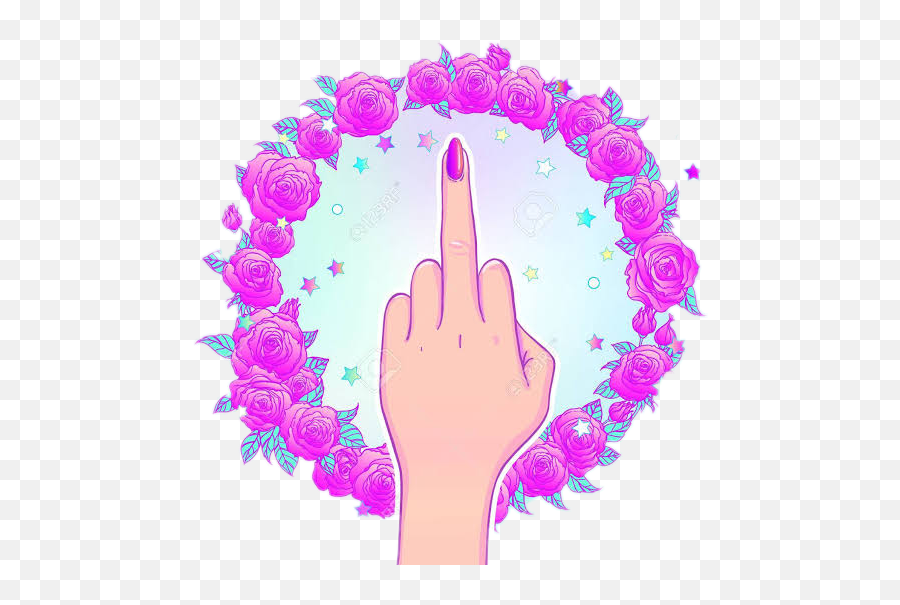 Largest Collection Of Free - Toedit Middle Finger Stickers Garden Roses Emoji,Flip Off Finger Emoji