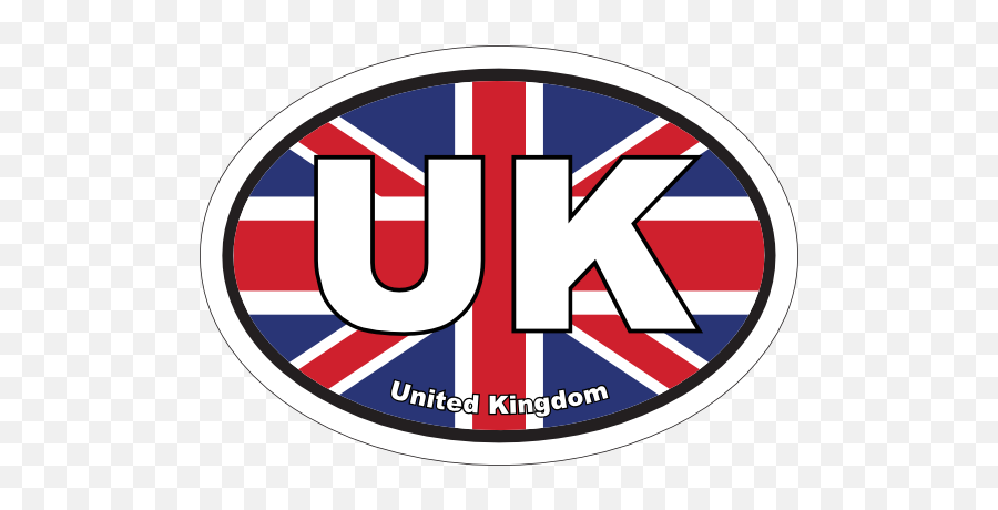 United Kingdom Uk Flag Oval Sticker - Circle Emoji,British Flag Emoji