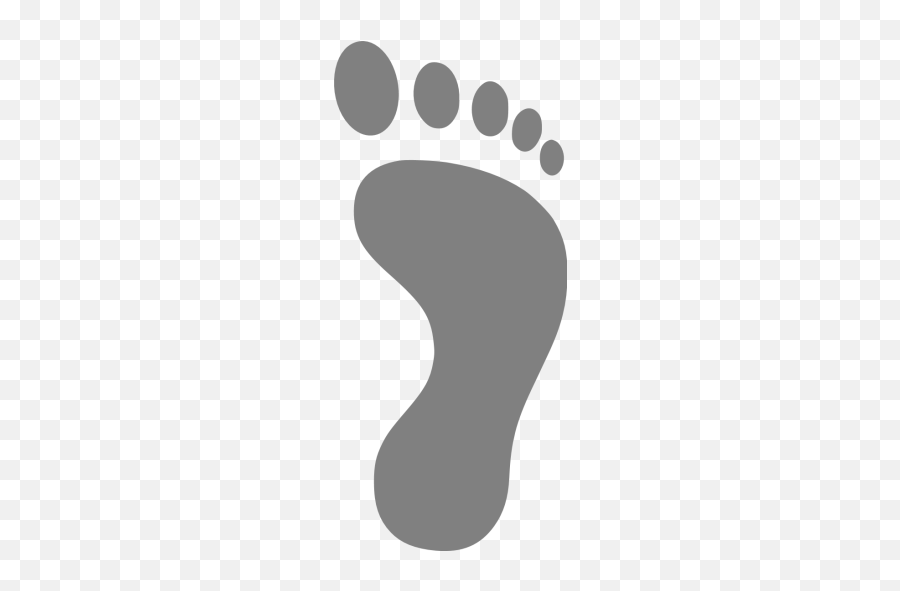 Gray Right Footprint Icon - Footprint Png Transparent Emoji,Footprints Emoji
