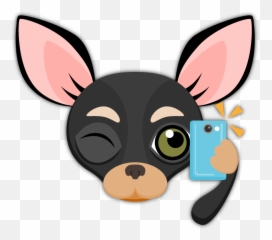 Black Tan Chihuahua Emoji Stickers For Imessage - Dogs