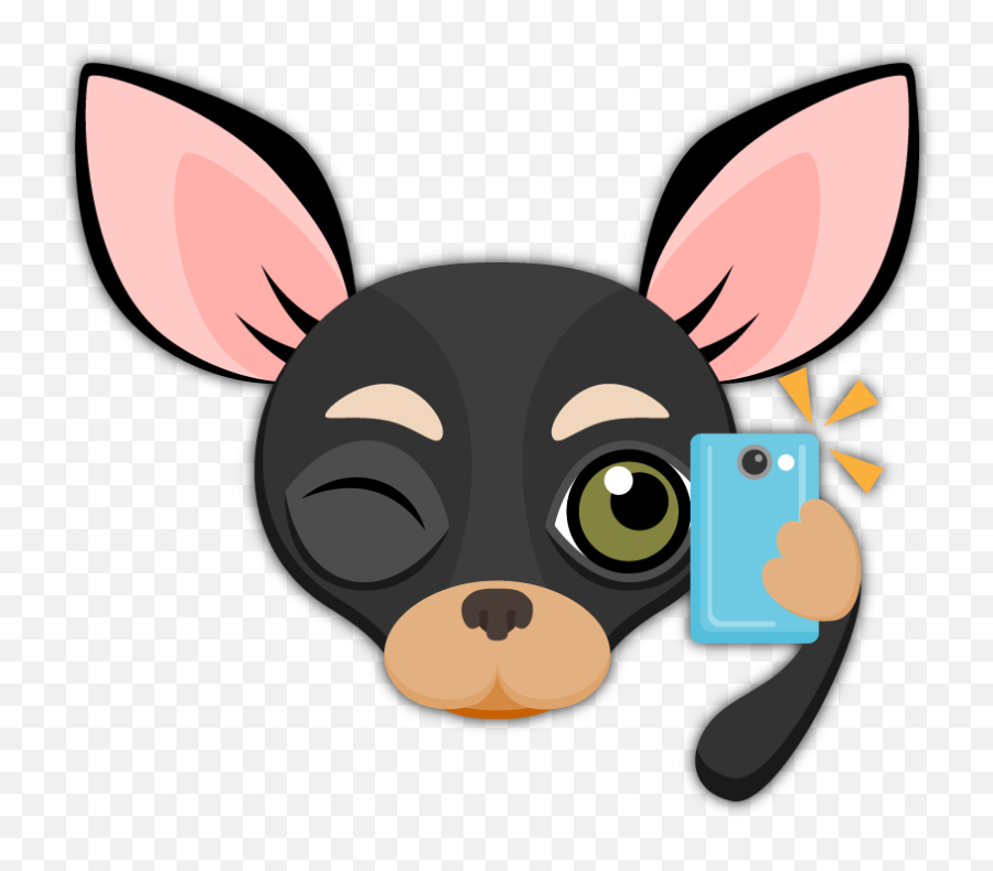 Black Tan Chihuahua Emoji Stickers For Imessage - Emoji Dogs Black,Dog Emojis