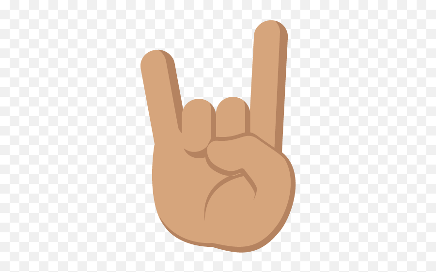 Horns Medium Skin Tone Emoji Emoticon - Dedos De Rock Emoji,Animal Emoji Text