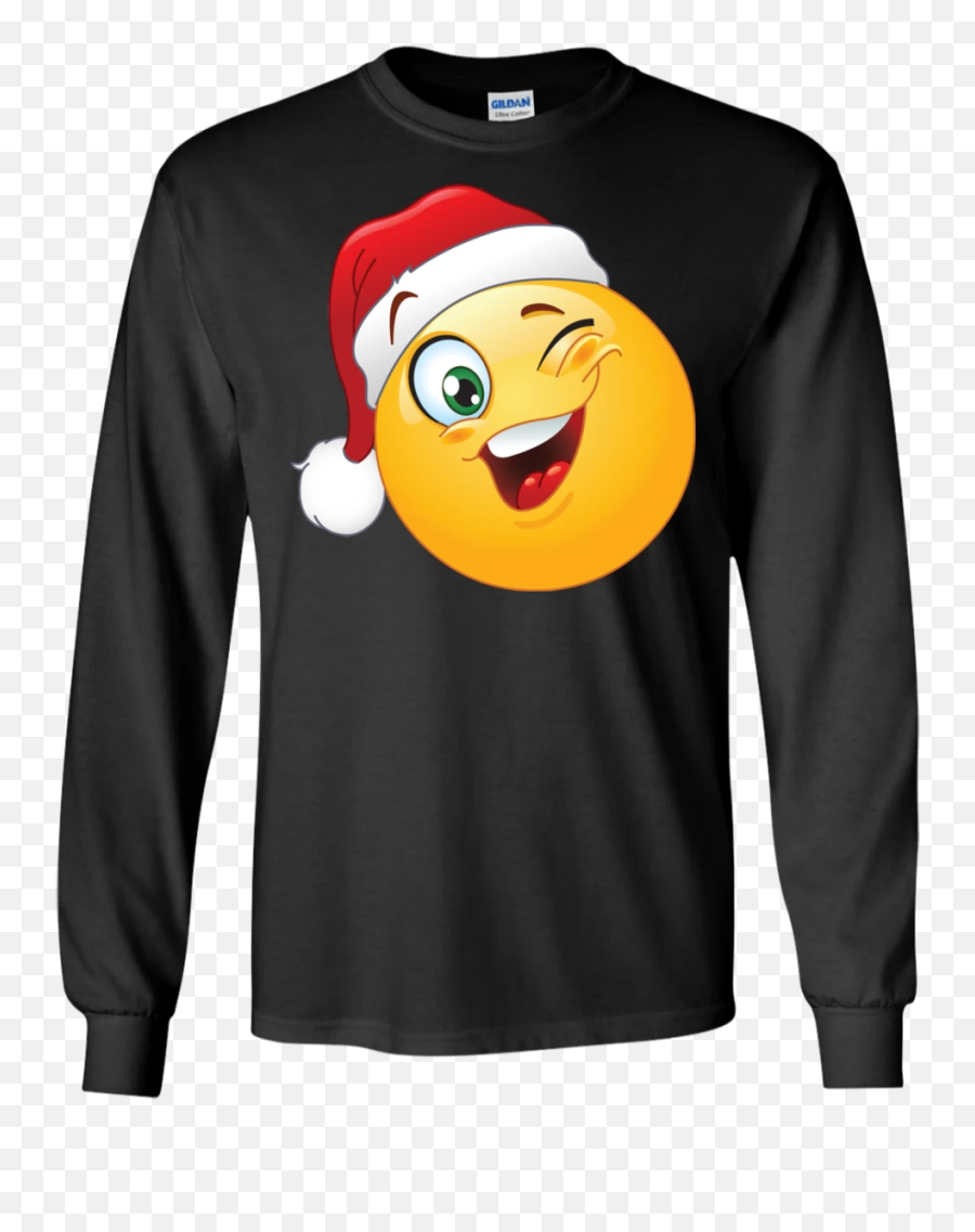 Santa Claus Christmas Emoji T Shirt G240 Gildan Ls Ultra,Santa Emoji