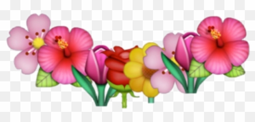 Flowercrown Flower Emojicrown Crown Emoji Emojis Kawaii - Hawaiian Hibiscus,Hawaii Emoji