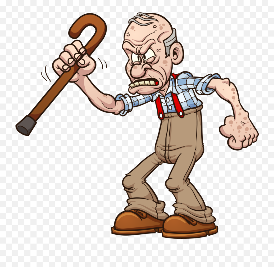 Finger Old Transparent Png Clipart - Angry Old Man Cartoon Emoji,Old Man Old Woman Emoji