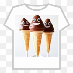 Yummy Poop Emoji Ice Cream - Roblox Bypass T Shirts,Ice Emoji