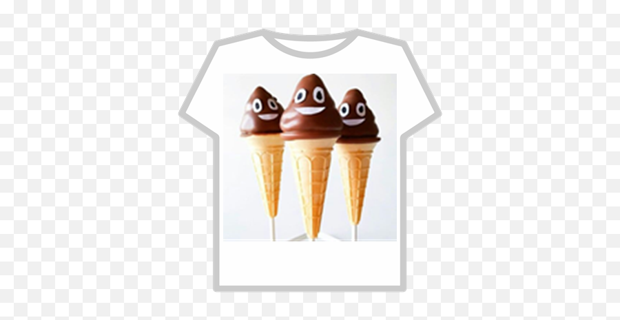 Yummy Poop Emoji Ice Cream - Roblox Bypass T Shirts,Ice Emoji