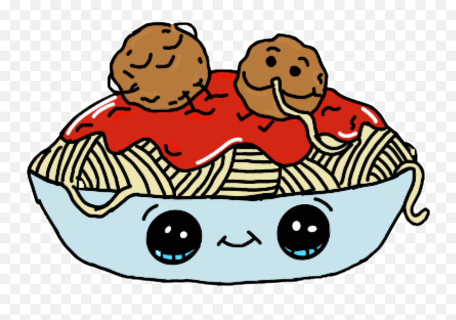 Spaghetti Meatballs Kawaii Challenge - Cute Easy Cute Spaghetti Drawing Emoji,Spaghetti Emoji