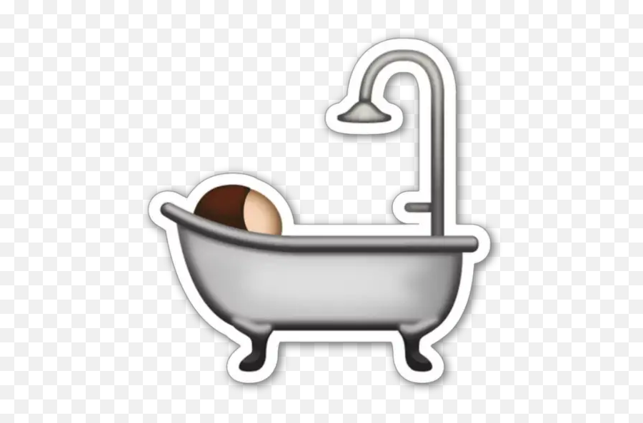 Big Emoji Stickers For Whatsapp - Bathtub Emoji Png,Nani Emoji