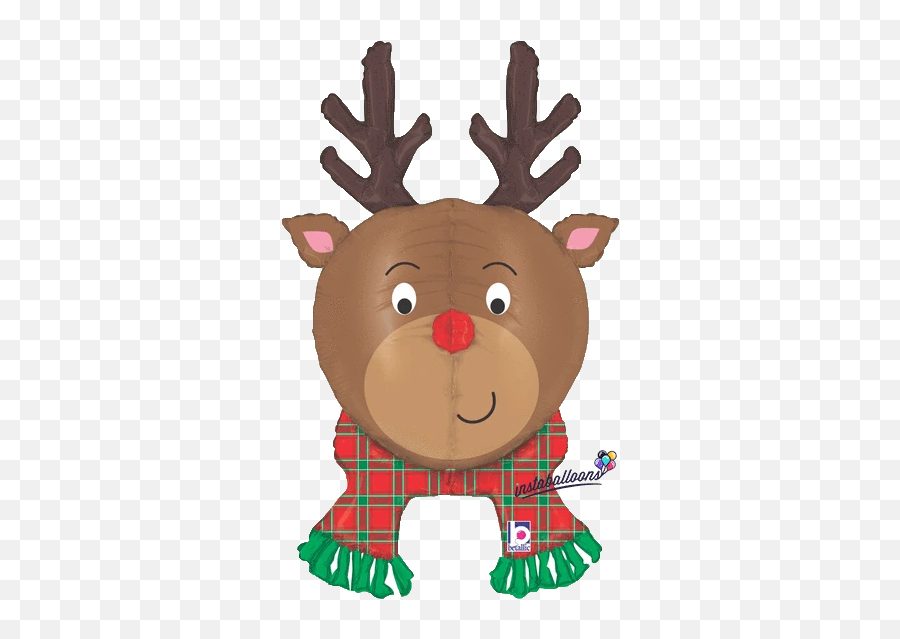 Rudolph The Red Nosed Reindeer 3d 35 Jumbo Balloon - Cartoon Emoji,Brown Nose Emoji