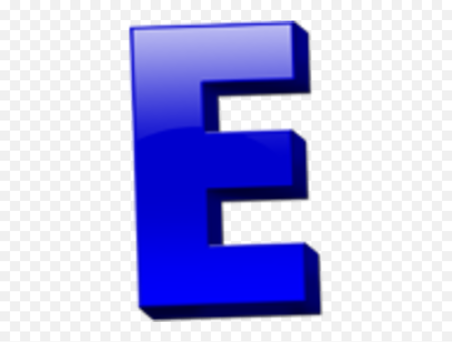 Big Letter E Clipart - Color Blue Letter E Emoji,Letter E Emoji