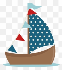 Waves Clipart Sailboat Waves Sailboat - Cute Sail Boat Clipart Emoji,Sailing Emoji