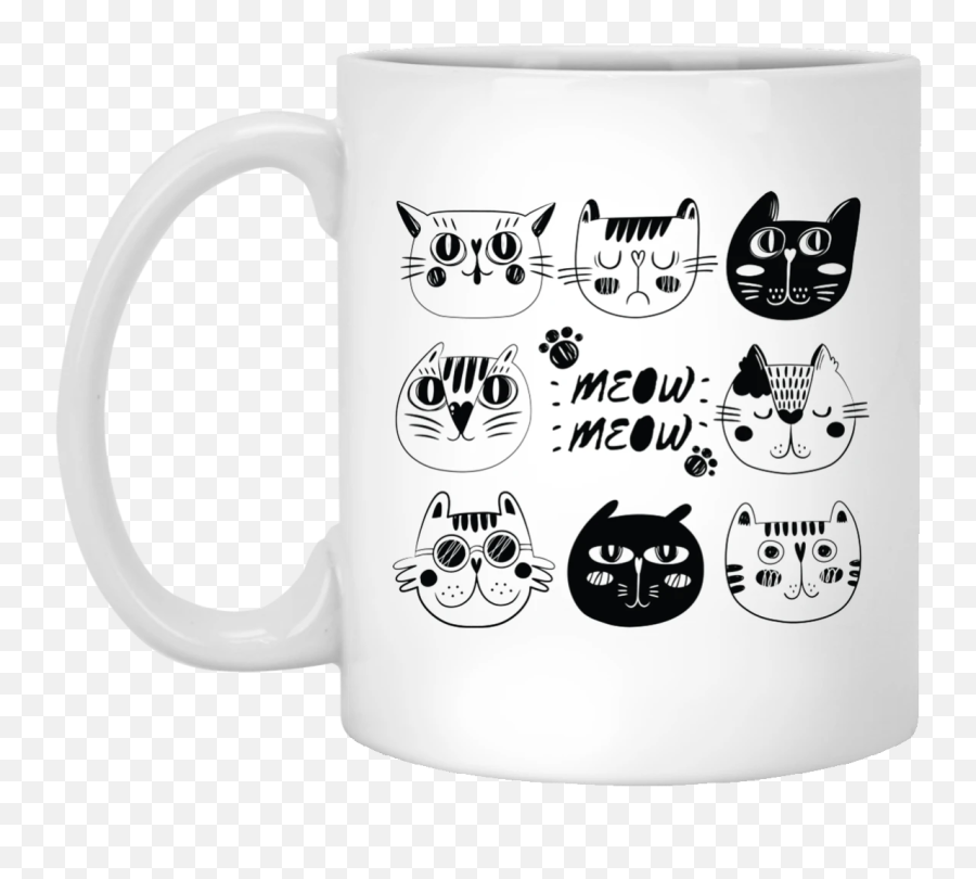 Emoticons Bu0026w 11 Oz White Mug - Illustration Emoji,Emoticons Black And White