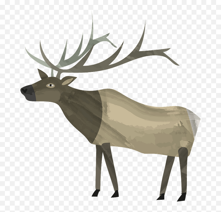Elk Clipart - Caribou Emoji,Moose Emoji
