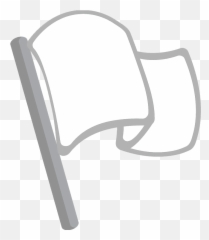 White Flag Emoji Clipart - Horizontal