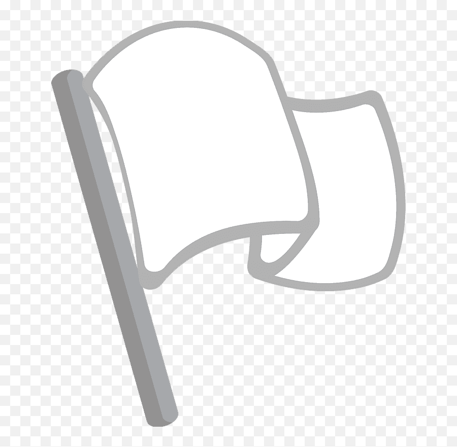 White Flag Emoji Clipart - Horizontal,White Flag Emoji