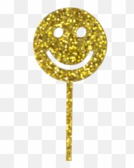 Treat Toppers - Smiley Emoji,Metal Emoticon