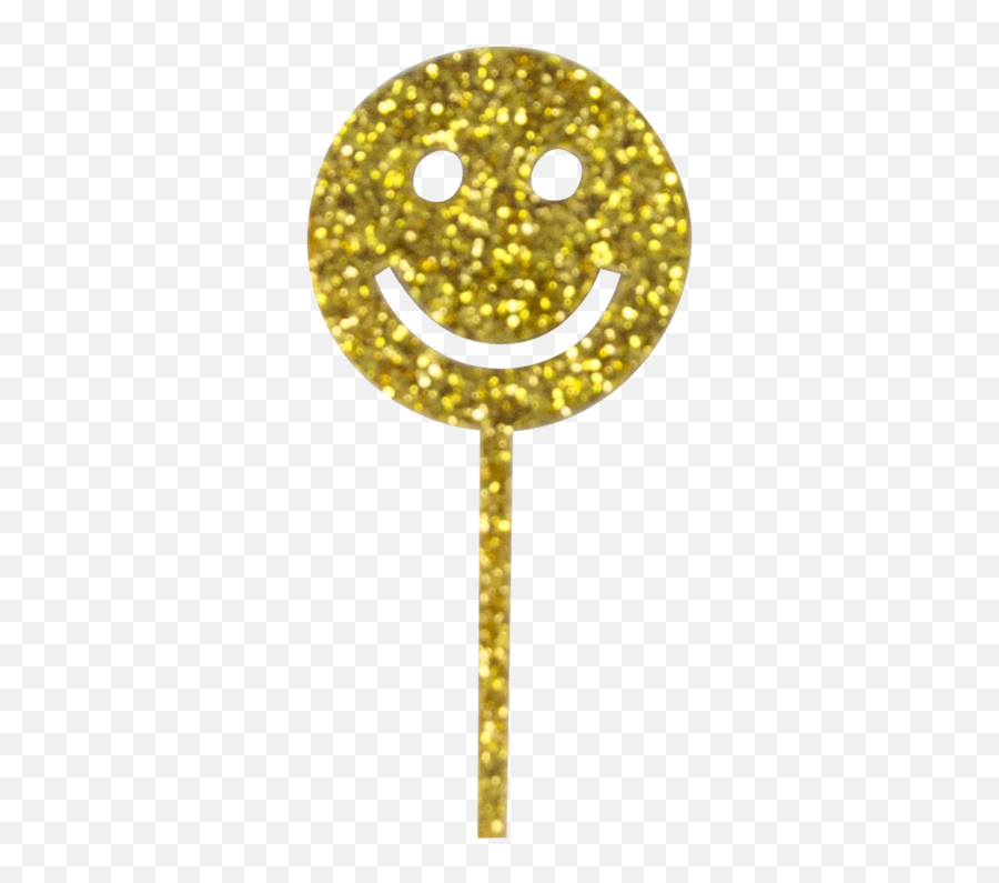Treat Toppers - Smiley Emoji,Metal Emoticon