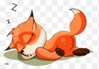 Sleeping Sticker - Png Cartoon Sleeping Fox Emoji,Squirrel Emoji