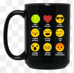 I Love Softball Emoji Emoticon Team - Lets Groot