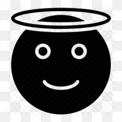 Angel Face Emoji Icon Of Glyph - Smiley