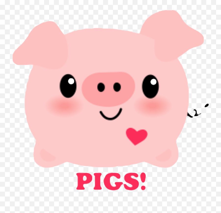 Pig Pink Cute Kawaii Heart Mud Dirty - Cute Pig Cartoon Png Emoji,Pig Emoji  Png - free transparent emoji 