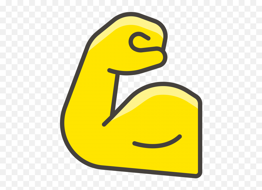 Flexed Biceps Emoji - Clipart,Flexing Arm Emoji