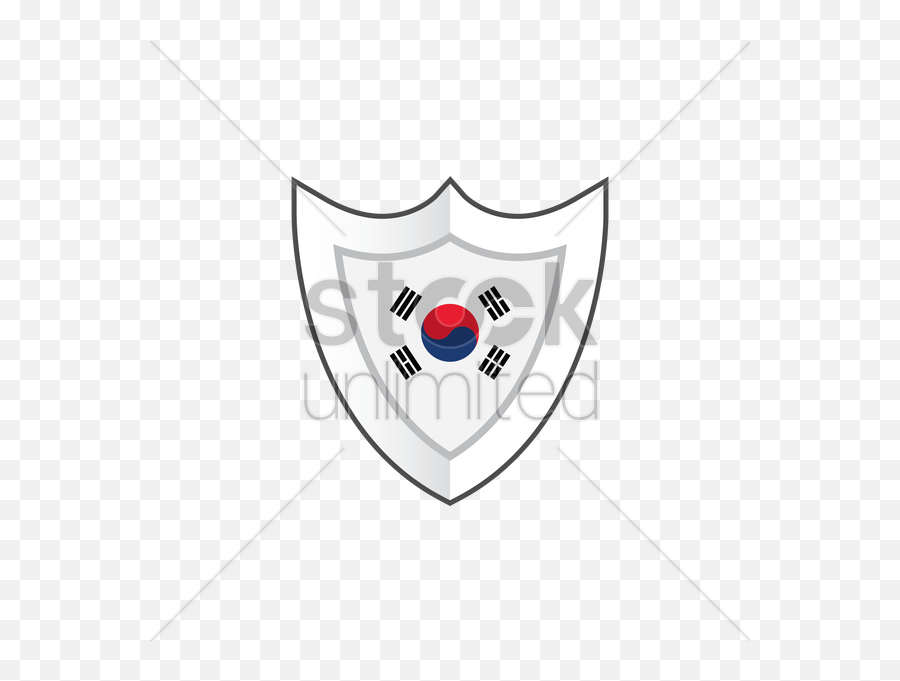 Korean Flag Label Vector Image - South Korea Flag Emoji,Flag Emoticon