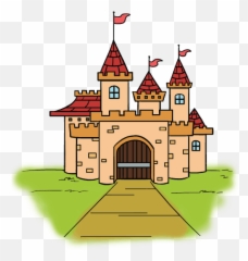 Cartoon Castle In A Few Easy Steps - Castle Cartoon Png Download Emoji,Disney Castle Emoji