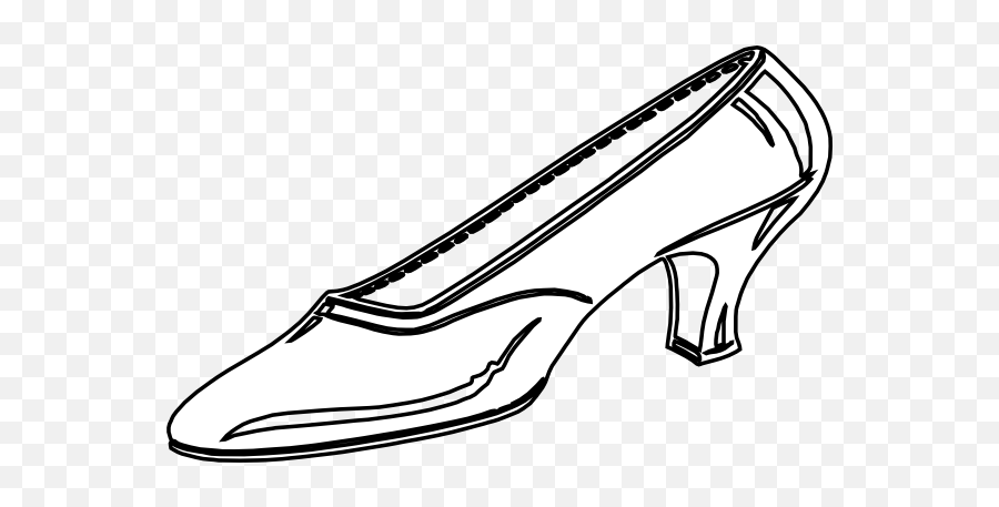 Cinderella Shoe Clip Art Clipart - Cinderella Slipper Black And White Emoji,Shoe Emoji Png