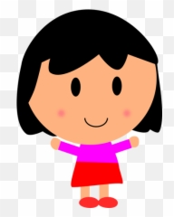 Girl Smiling - Cartoon Clip Art Emoji
